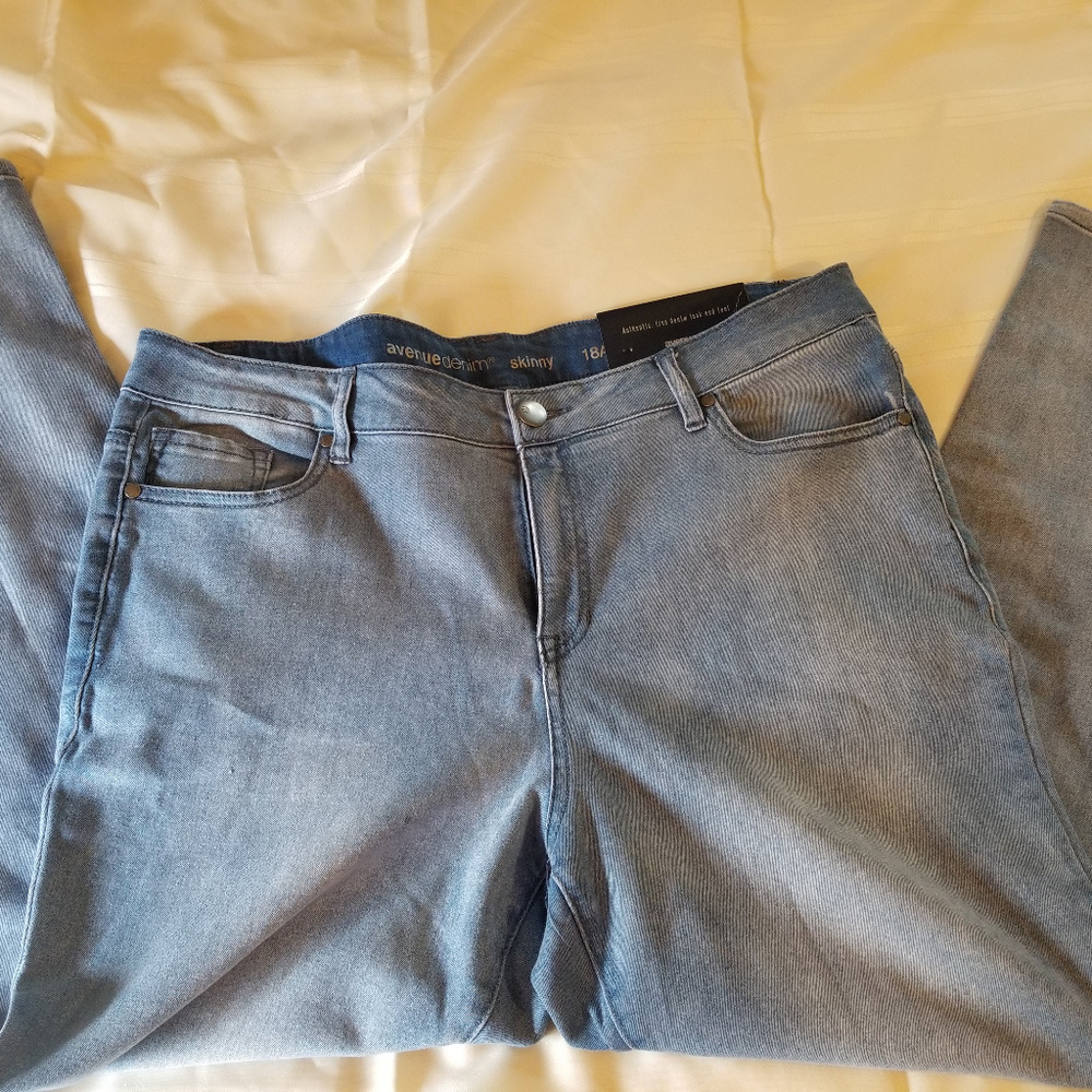 Avenue 1432 Skinny Jeans Medium Wash 18A